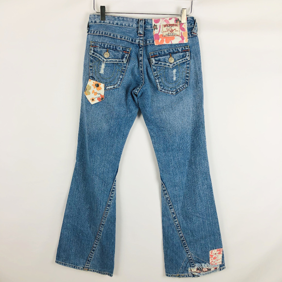 flower patch jeans
